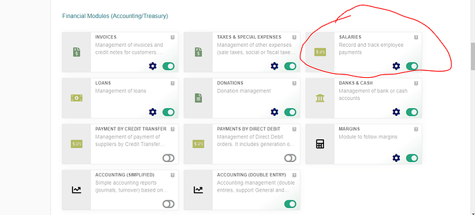 1a. Salaries module setup